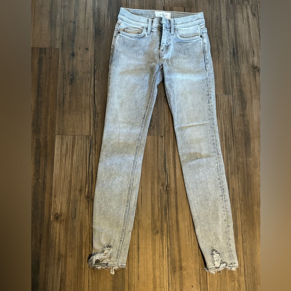 Current/Elliott light wash grey stiletto jeans size 24